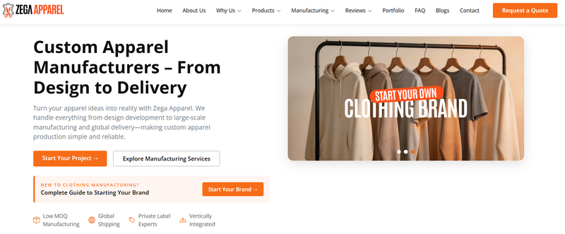 Zega Apparel’s key strength lies in its highly flexible full-customization system that allows brands to turn even rough sketches into fully developed garments