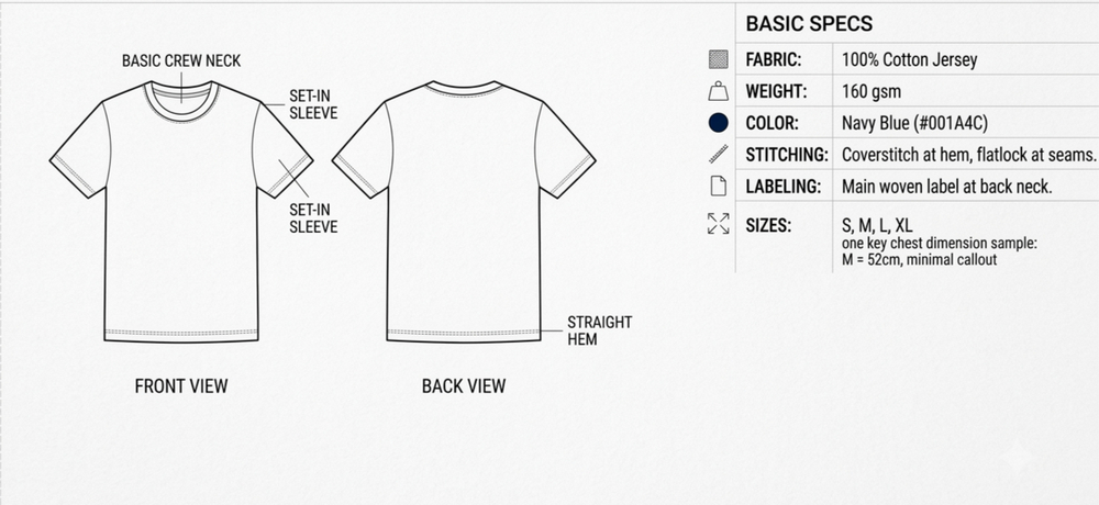 tech pack template